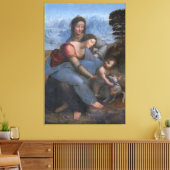 34x51 De Maagd en het Kind met Saint Anne Canvas Afdruk (Insitu (Woonkamer))