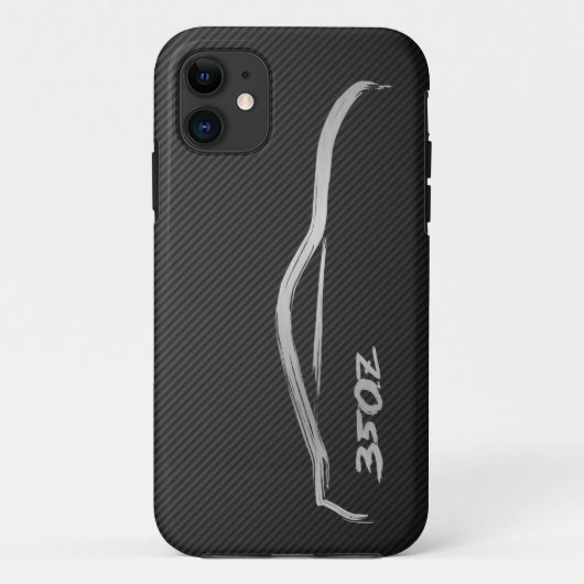 350Z Silver BruishberoerteLogo w/ Faux Carbon Case-Mate iPhone Case (Achterkant)