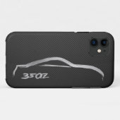 350Z Silver BruishberoerteLogo w/ Faux Carbon Case-Mate iPhone Case (Achterkant (horizontaal))