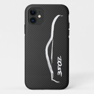 350Z White Silhouette Logo iPhone 11 Hoesje