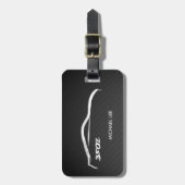 350Z witte penseelstreek logo Bagagelabel (Voorkant verticaal)