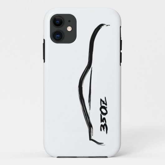 350z zwart Silhouette Logo met witte achtergrond Case-Mate iPhone Case (Achterkant)