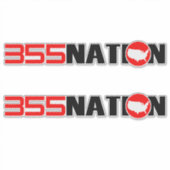 355Nation Standaard ontwerp sticker (Voorkant)