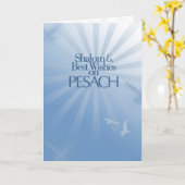 3572 Pascha Shalom en Beste wensen Kaart (Gele Bloem)