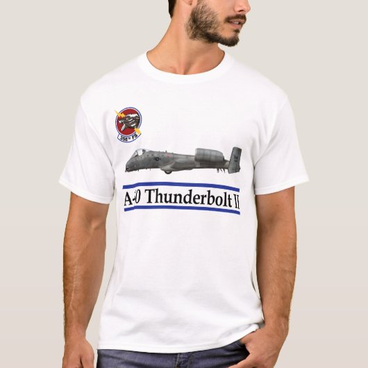 358th Fighter Squadron A-10 Thunderbolt T-shirt (Voorkant)