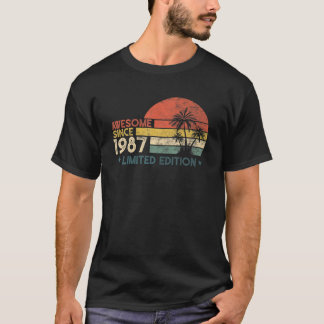 35 Birthday Gifts Geweldige sinds 1987 Limited Edi T-shirt