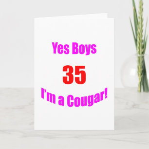 35 Cougar Verjaardag Kaart