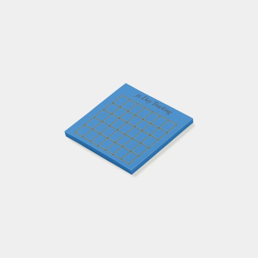 35 dagen Tracker Blue Sticky Notes (Schuin)