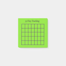 35 dagen Tracker Groene Sticky Notes