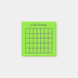 35 dagen Tracker Groene Sticky Notes