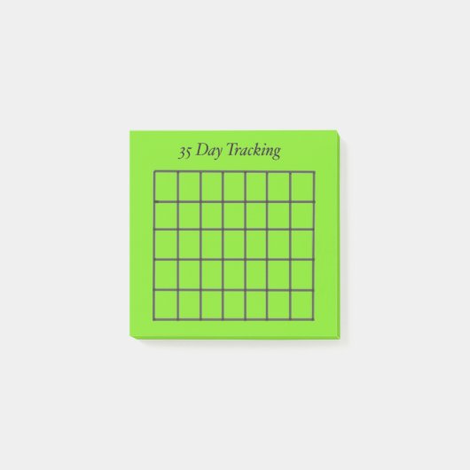 35 dagen Tracker Groene Sticky Notes (Voorkant)