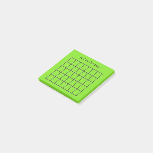 35 dagen Tracker Groene Sticky Notes (Schuin)