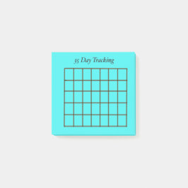 35 dagen Tracker Lichtblauw Sticky Notes