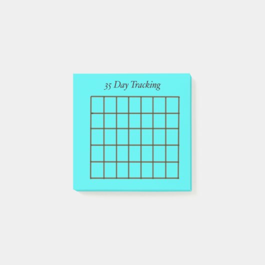 35 dagen Tracker Lichtblauw Sticky Notes (Voorkant)