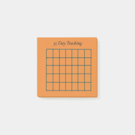 35 dagen Tracker Sinaasappel Sticky Notes