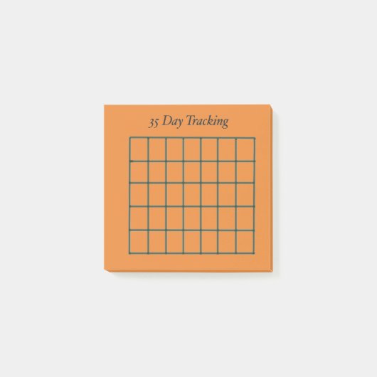 35 dagen Tracker Sinaasappel Sticky Notes (Voorkant)