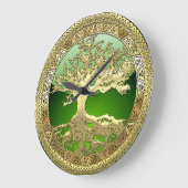 [35] Golden Celtic Tree of Life Grote Klok (Hoek)