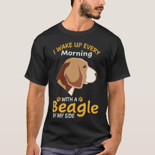 35 Ik word elke ochtend wakker met een beagle naas T-shirt