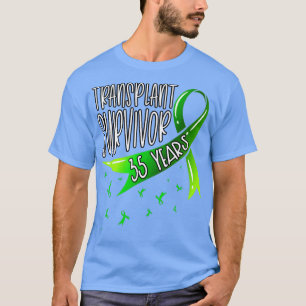 35 jaar Organische transplantatie Survivor Green R T-shirt