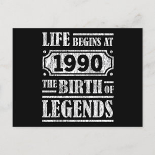 35 Jaar Oud 1990 Geboorte Van Legende 35e Verjaard Briefkaart
