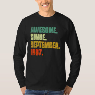 35 jaar oud Geweldige sinds september 1987 35e 2 T-shirt