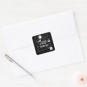 35 jaar oude Bday Wiskunde Teacher 35e verjaardags Vierkante Sticker (Envelop)