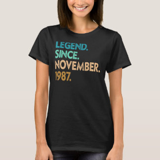 35 jaar oude leggende sinds november 1987 35e gebo t-shirt