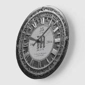 35 Jaar  Silver Look Bruiloft Jubileum Grote Klok (Hoek)