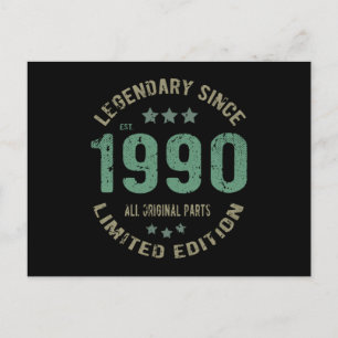 35 Jaar Verjaardag 1990 Legende 35e Verjaardag Cad Briefkaart