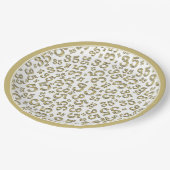 35 Jaar Willekeurig Getal Patroon Goud/Wit Papieren Bordje (Gekanteld)