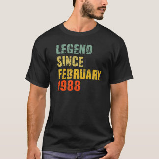 35-jarige 35e verjaardag Legende sinds 1 februari T-shirt