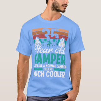 35-jarige kampeerder scoutingkamp 35e verjaardag v t-shirt