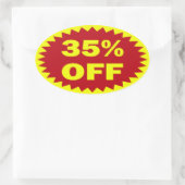 35% korting op Stickers in de detailhandel (Tas)