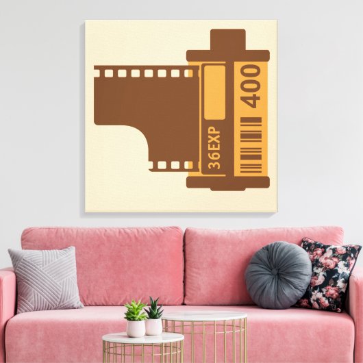 35 mm SLR-camera Canvas Afdruk (Insitu (Woonkamer))