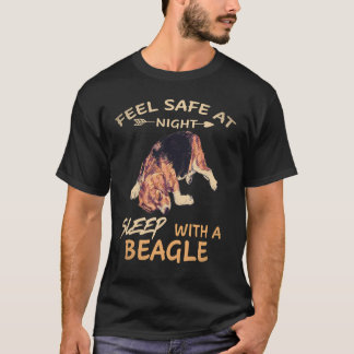 35 Voel je veilig 's nachts Slaap met een beagle T-shirt