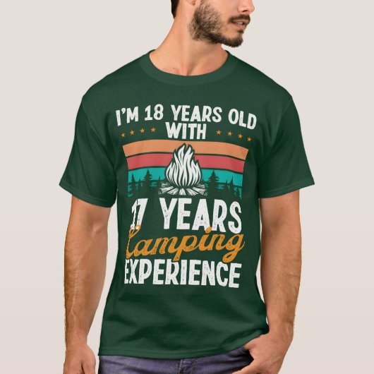 35 Year Old Camper Mountains Camping 35 Birthday g T-shirt (Voorkant)
