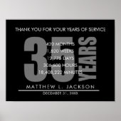 35 Years Retirement or Employee Appreciation Gift Poster (Voorkant)