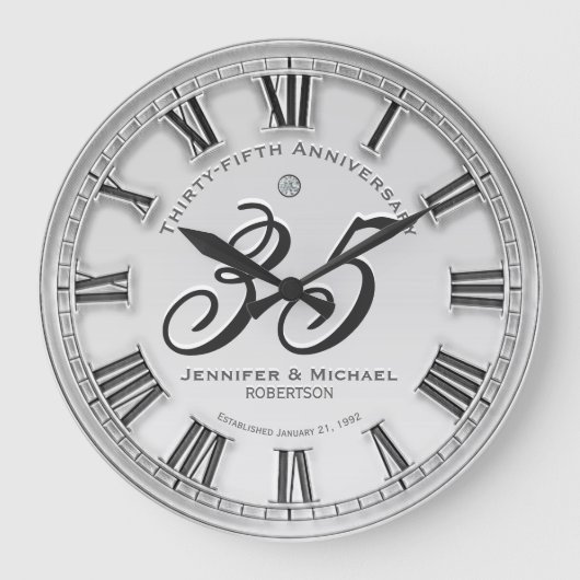 35e Anniversaire de Mariage Grande Horloge (Recto)
