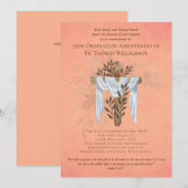 35e anniversaire d'ordination Invitation Coral (Devant / Derrière)