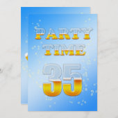 35e anniversaire invitation à la fête avec bière (Devant / Derrière)