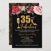 35e anniversaire Invitation pour les femmes (Devant / Derrière)