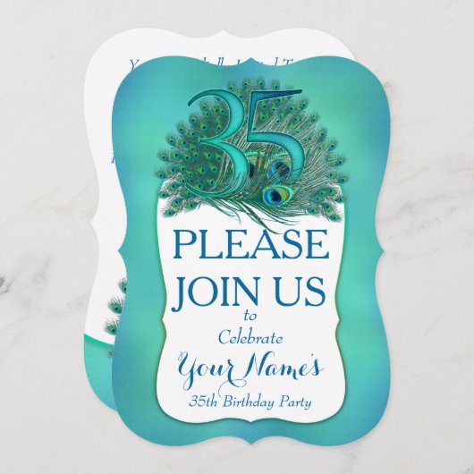 35e anniversaire Invitations (Devant / Derrière)