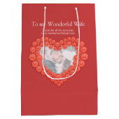 35e anniversaire mariage corail sac cadeau photo (Dos)