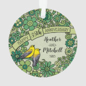 35e anniversaire personnalisé, Jade Floral Birds (dos)
