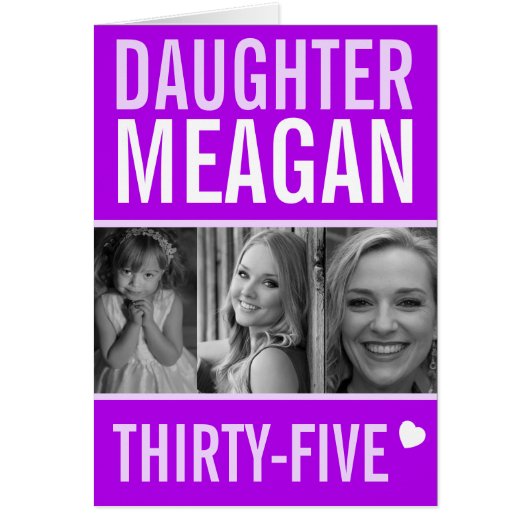 35e anniversaire trois photos fille violette (Devant)