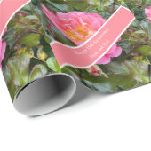 35e bruiloft Jubileum Koraal Roos Cadeaupapier (Rol Hoek)