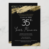 35e Classe Réunion Invitation Noir et Or (Devant / Derrière)