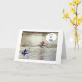 ** 35e halve dag* WENSKAART KAYAK STIJL Kaart (Gele Bloem)