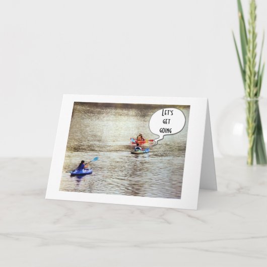 ** 35e halve dag* WENSKAART KAYAK STIJL Kaart (Voorkant)