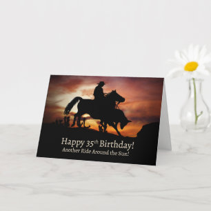 35e Happy Birthday Cowboy Land Western Kaart